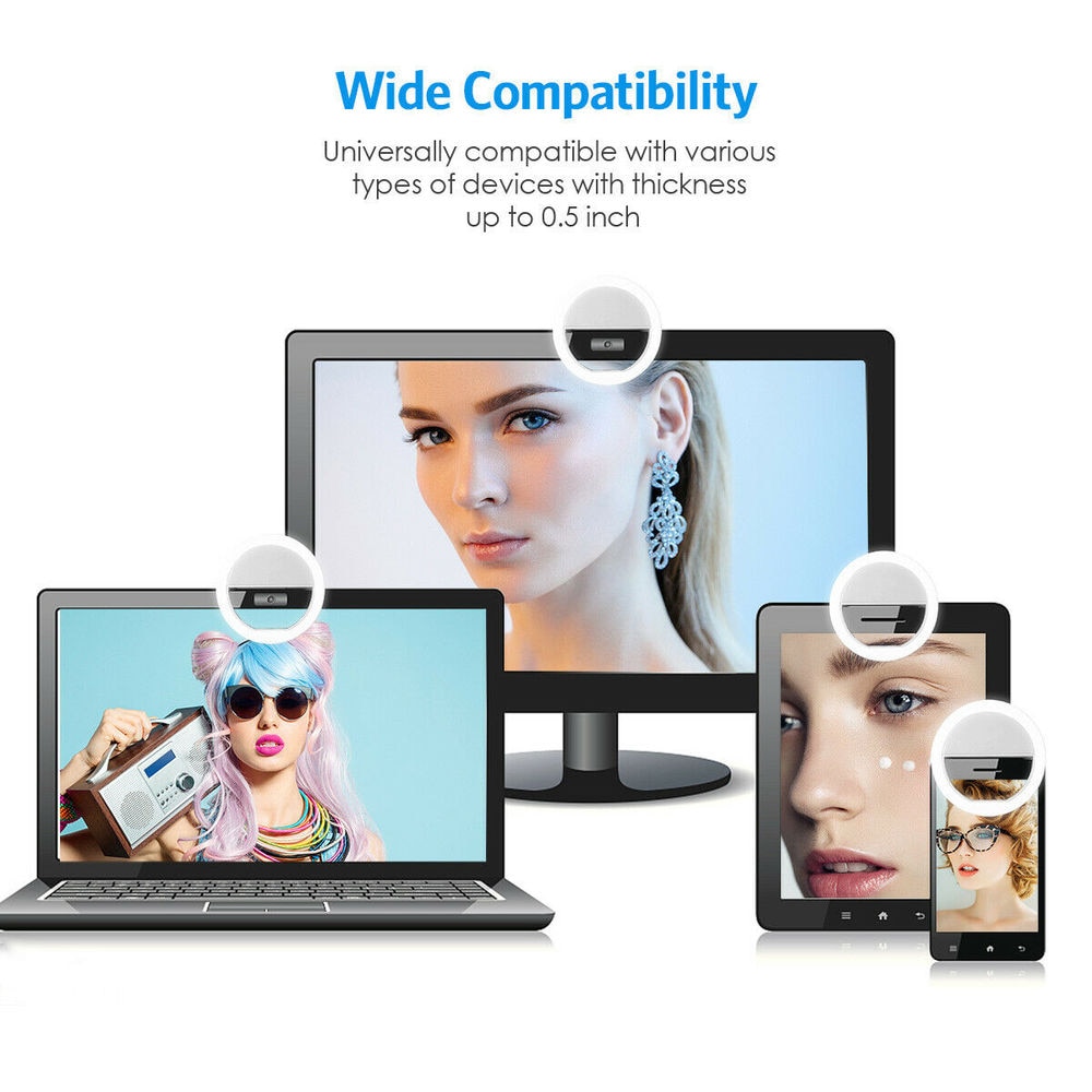 USB Rechargeable LED Selfie Ri - Photography Lighting And Background review and price