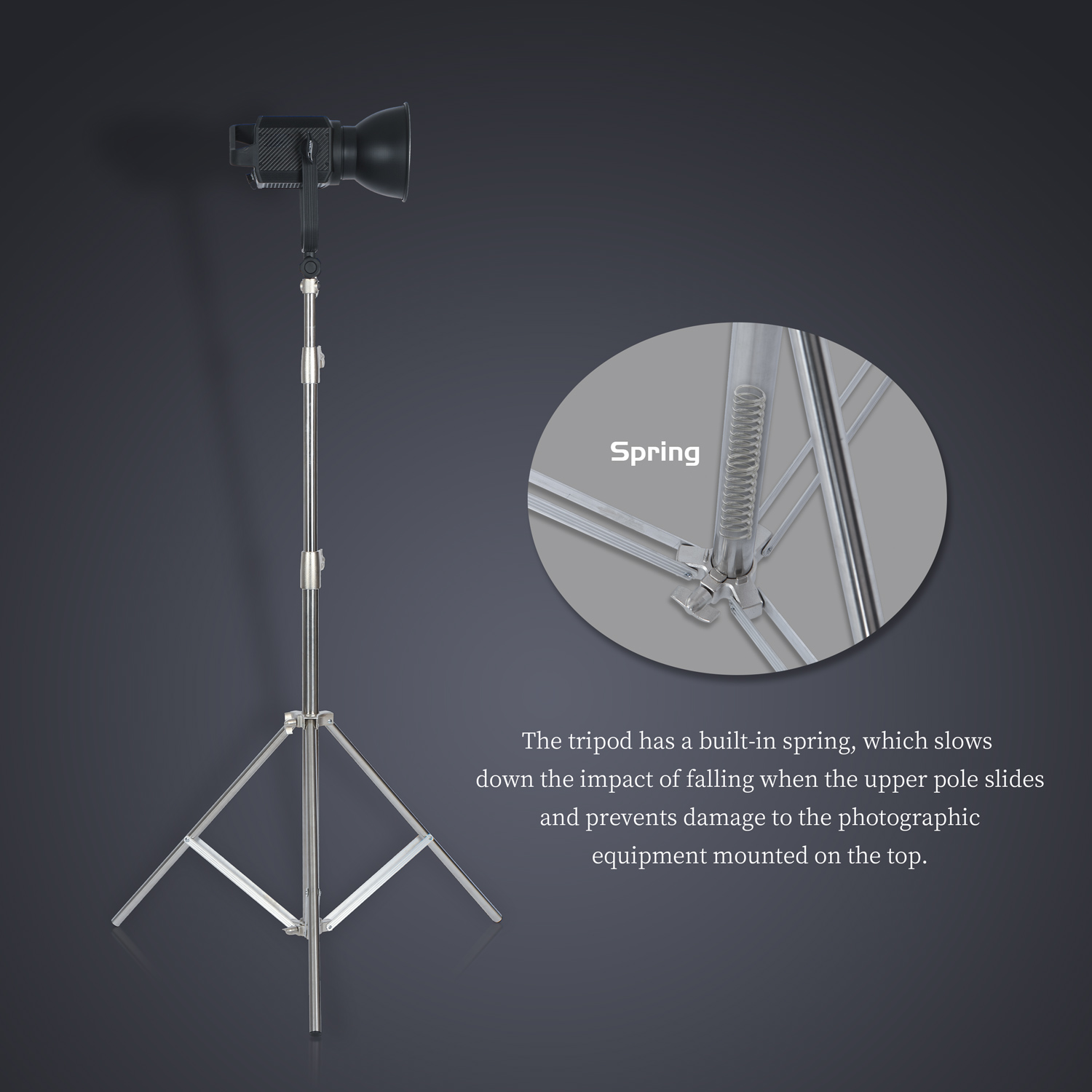 SH 2.8M Stainless Steel Light  - Photography Lighting And Background review and price