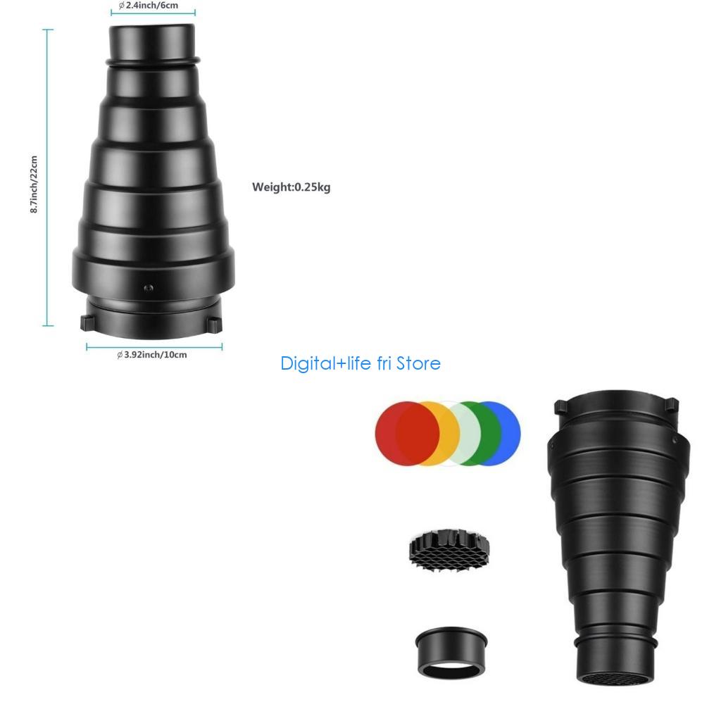 E06D Photography Metal Snoot f - Photography Lighting Modifiers review and price