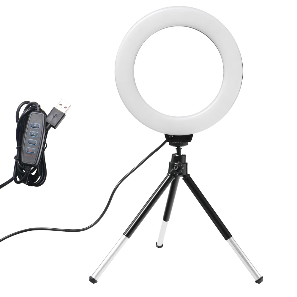 6 Inch Mini Selfie Ring Light  - Photography Lighting Circle review and price