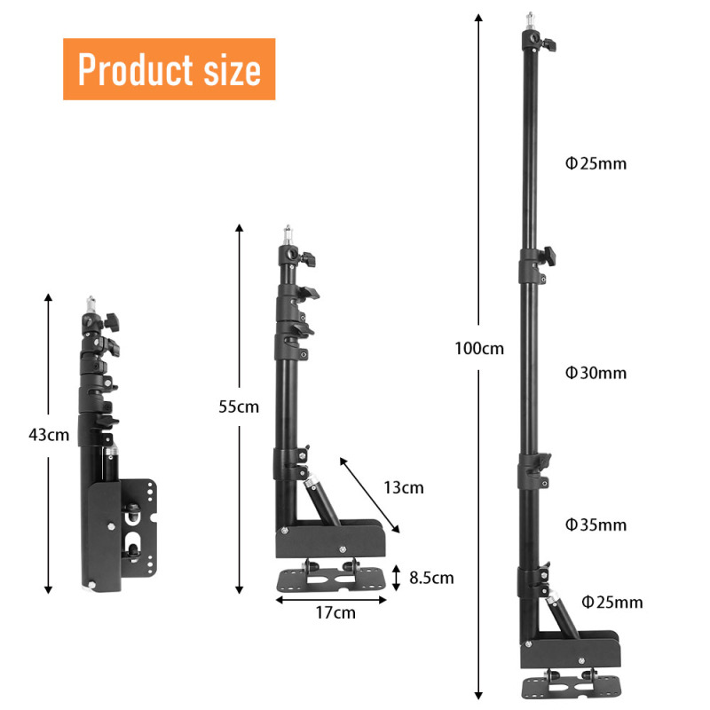 Metal Wall Mounting Light Stan - Photography Lighting Triangle review and price
